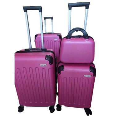Imagem de Kit Malas de Viagem 4 peças ABS Giratória - PAIVA BAG, Pink