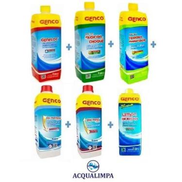 Imagem de Kit limpeza manutenção piscina acqualimpa 2 - genco