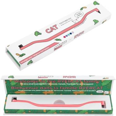 Imagem de RYERCAT Escova de dentes dupla face para gatos – Cuidado suave para o sorriso do seu gatinho! Micro cabeça para limpeza fácil e saudável (Smudgelord)