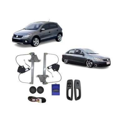 Imagem de Kit Vidro Elétrico Gol G5 G6 G7 4 Portas Dianteiro Com Antiesmagamento