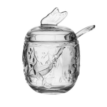 Imagem de Açucareiro com Colher de Cristal Ecológico New Butterfly 220ml - Lyor