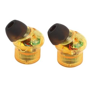 Imagem de Fone de Ouvido Sem Fio, Toque de Impressão Digital de Longa Resistência Sem Fio Fone de Ouvido Surround Som Estéreo Cancelamento de Ruído Ativo Transparente para Reuniões (Amarelo)