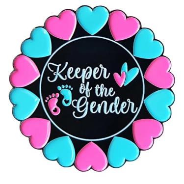 Imagem de Arturbo Para Guardião do Gênero Pés de Bebê Broche de Coração Pinos de Esmalte Macio Broche de Lapela Broche de Chá de Bebê Revelação de Gênero Broche de Festa para Mulheres Emblemas Desenho Animado para Roupas Bolsas Jaquetas Chapéu Decoração, Metal, Sem pedras preciosas