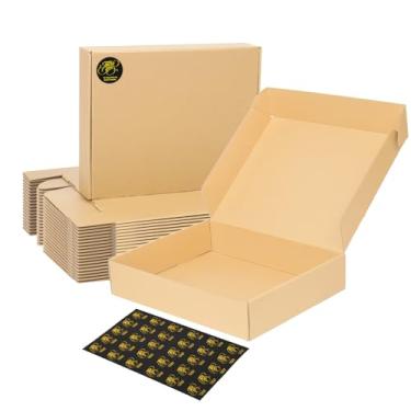 Imagem de DEZIBOX Caixas de remessa 10x8x2, 20 pacotes, caixas de papelão ondulado marrom para pequenos negócios, pequenas caixas de correio para embalagem e envio
