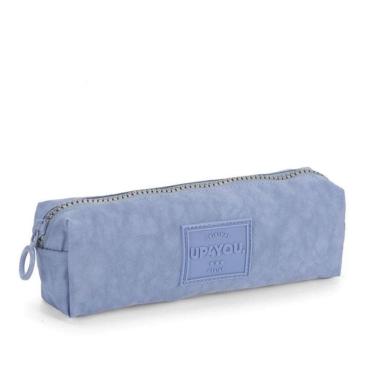 Imagem de Estojo Escolar 1 Divisória Crinkle Azul Claro Up4You Luxcel