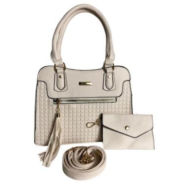 Imagem de Bolsa Feminina Média Preta TRansversal Ombro Couro Social!!! - Outra, 