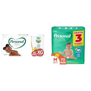Imagem de Kit Personal Fralda Baby Premium Protection Extra Grande 50 Unidades + Protect E Sec M 70 Unidades