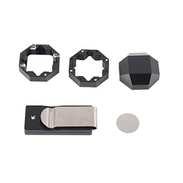 Imagem de Design de Portador de Giz de Alumínio Premium Design Inersal 3 Camadas Pool Giz Box Clip para Acessórios de Bilhar LE e Conveniente Clipe de Giz para Jogadores (Preto)