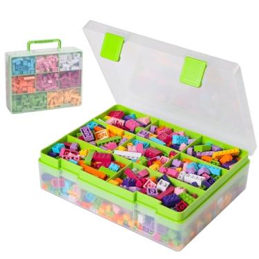 Imagem de Douorgan Organizador de brinquedos para caixas organizadoras empilháveis da Lego, caixa organizadora portátil, caixa de armazenamento de plástico, para fazer pulseiras de contas, joias faça você