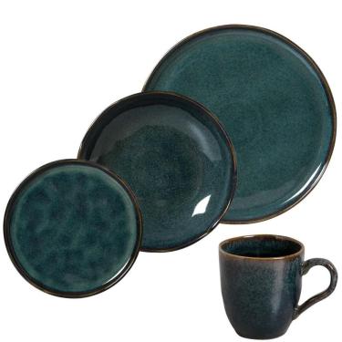 Imagem de Aparelho de Jantar Cerâmica Stoneware Bio Oceano 16 peças Porto Brasil