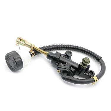 Imagem de Bomba de cilindro hidráulico mestre de freio de pé traseiro de motocicleta com reservatório para YAMAHA TZR250 FZR250 YZF R1 R6 1998 1999 2000 2001 2002 2003 2004 2005 Preto Novo