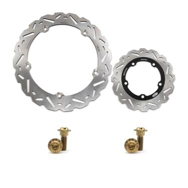 Imagem de Discos de freio dianteiros traseiros rotores com parafusos de montagem para Honda NC750X 2014-2021 DCT, NC750X ABS 2014-2021, peças de acessórios de reposição de motocicleta