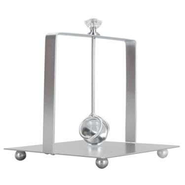 Imagem de Porta-guardanapos, Bola De Vidro Guardanapo Dispenser, Rústico Ferro Suportes Simples Farmhouse Decor Stand para Jantar Ao Ar Livre, Piqueniques, Churrascos, Casamento (Prata)