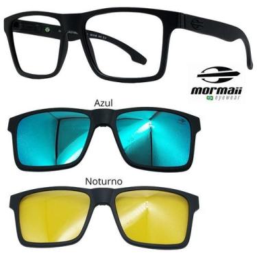 Imagem de Óculos Masculino Mormaii Swap Com 2 Clipons Solar E Noturno, Preto fos