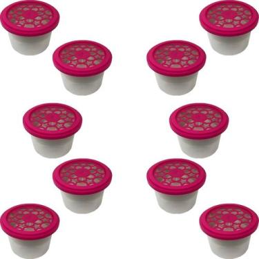 Imagem de Kit 100 Pote Anti Umidade Evita Mofo Mau Cheiro Tampa Azul - BCM BRASI