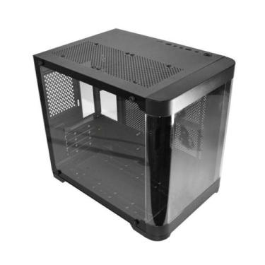 Imagem de Gabinete Gamer K-mex Aquario Cg-01ag Curva Preto Micro Atx Sem Fan