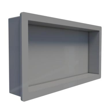 Imagem de Nicho De Banheiro Porta Shampoo Otimização P/Box 24h Cor Cinza-escuro