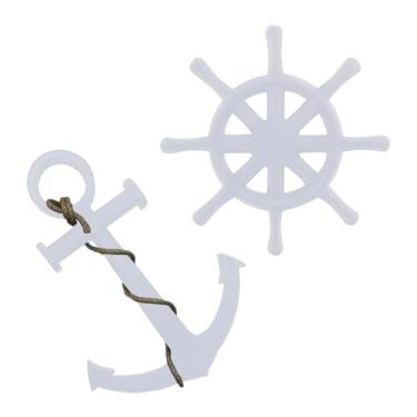 Imagem de Kit Âncora e Timão Decoração Piscina Praia Marina Restaurante Beira Mar Polietileno