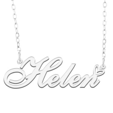 Imagem de A168A Colar de nome personalizado personalizado personalizado colar de nome banhado para mãe filha amizade feminino dia dos namorados aniversário de Natal ano novo, Metal, Sem pedras preciosas