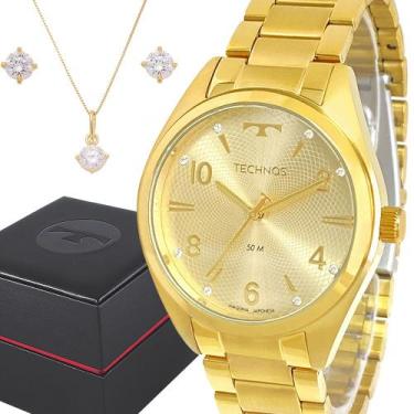 Imagem de Relógio Technos Feminino Dourado Luxo Analógico Original