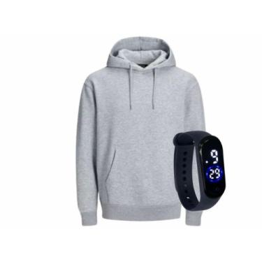 Imagem de Casaco Moletom Masculino e Feminino  Blusa de frio Com Capuz Canguru c