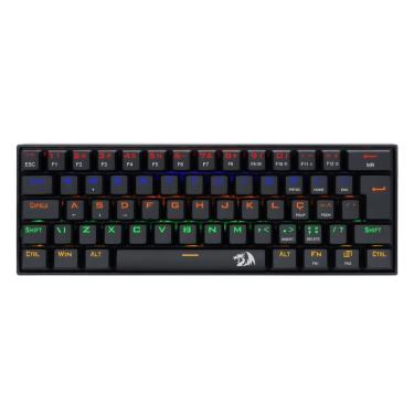 Imagem de Teclado Mecânico Gamer Redragon Lakshmi - ABNT2 - Iluminação Rainbow - Switch Azul - K606R-BLUE-Unissex