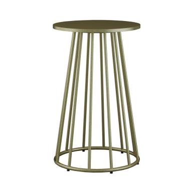 Imagem de Base Cone Aço Carbono Para Tampo Madeira Ou Vidro Dourado Light