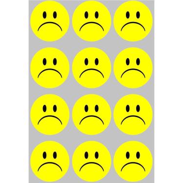 Imagem de Kit 12 Imãs De Emoji Triste