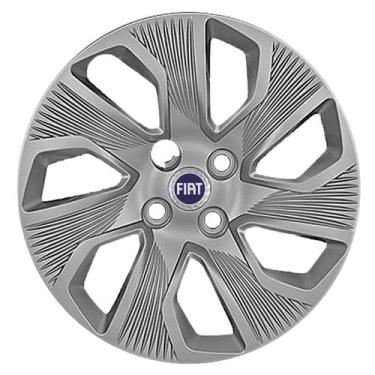 Imagem de Calota Aro 14 212CB-PTA + Emblema Alumínio Fiat A - Garagem Online Gri