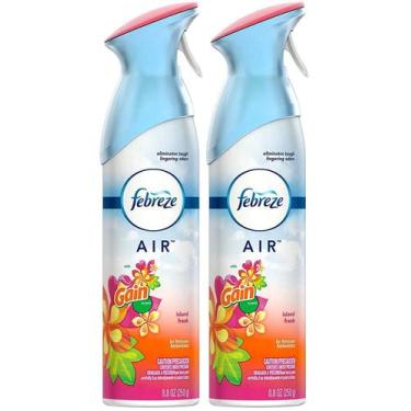 Imagem de Spray purificador de ar Febreze Gain Island Fresh 250 ml, pacote com 2