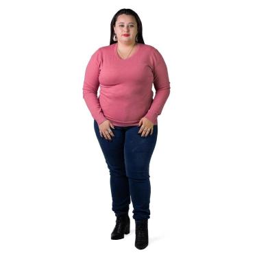 Imagem de Suéter Feminino City Lady by Facinelli Plus Size 658121 Rose-Feminino