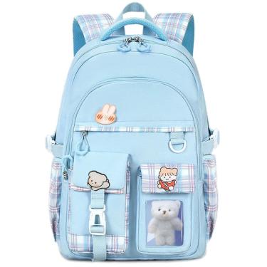 Imagem de Mochila PRLINJSK Girls Cute School Blue 43x19x32cm Poliéster
