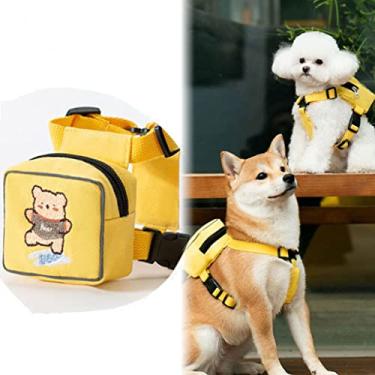 Imagem de Conjunto de bolsa e coleira para cães – Peitoral para cães pequenos e médios - Ajustável em arnês para cães (grande 40 a 100 Ib)