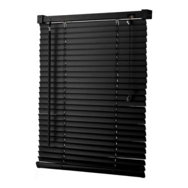 Imagem de Persiana Cortina Horizontal PVC 0,80 x 1,30m Sala Quarto Escritório Sofisticada(Preto)