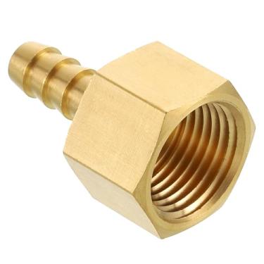 Imagem de Kozelo Conector adaptador de acessórios de farpa de mangueira de latão Farpa de mangueira de 5/40.6 cm para conexões fêmeas NPT de 1/5.1 cm para máquinas domésticas, banheiras de massagem, sistemas de
