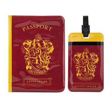 Imagem de Cinereplicas Harry Potter - Conjunto de capa de etiqueta e passaporte, Grifinória, único, Clássico