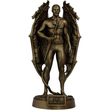 Imagem de Estátua Exu Morcego Imagem Umbanda Candomblé (Cor Ouro Velho)