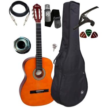 Imagem de Kit Violão Elétrico Giannini Nylon N14 Natural Completo