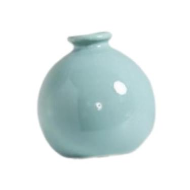 Imagem de Generic Vaso de cerâmica para flores, vaso de plantas, arranjo floral de mesa, peça central de mesa, pequeno, moderno, suporte para plantas, decoração, Azul-ciano