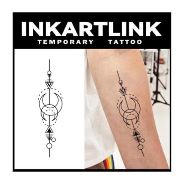 Imagem de INKARTLINK Tattoo Tech, 3 Folhas De Tatuagem Semipermanente Pequena, Tatuagens Temporárias Com Design Artístico Para Adultos, Duram 1 A 2 Semanas, À Prova D'Água, Aparência Realista, Sem Adesivo, Re
