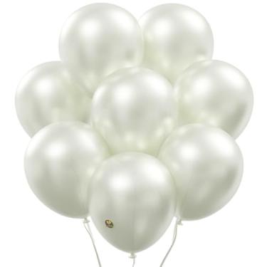 Imagem de Balloon Red Balões Biodegradáveis Afterloon, 50 Peças, Branco Perolado, 25 Cm, Cor Pérola, Espesso, Látex Extra Forte, Flutuante, Para Chá De Bebê, Revelação Gênero, Decoração Festa Aniversário E Ca