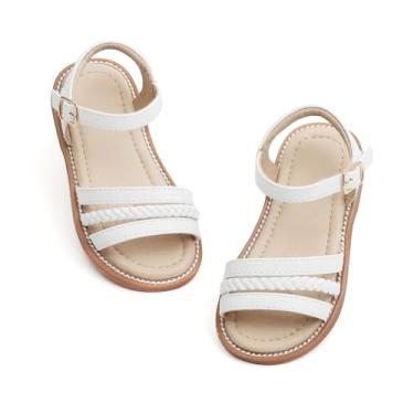 Imagem de Otter MOMO Sandálias Brancas De Verão Abertas Para Bebês/Meninas, Sapatos Daminha Honra, Tamanho 8