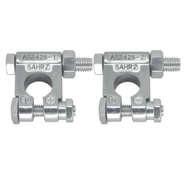 Imagem de Terminais de bateria de especificação militar, terminais de bateria pesada negativos positivos para veículos náuticos, barcos, trailers e veículos (2 peças)