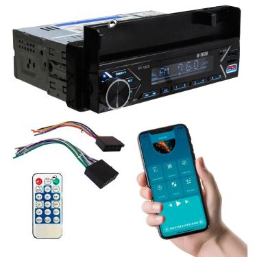 Imagem de Radio MP3 H-tech HT-1223 Bluetooth USB 4 Canais 60W Com Suporte Celular