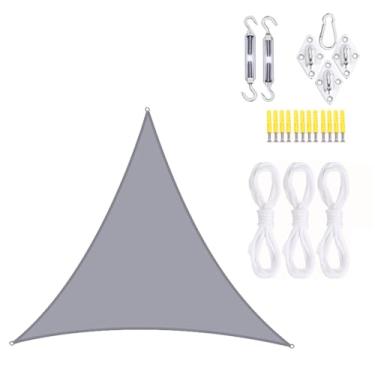 Imagem de TBATM Pátio Toldo Impermeável, Tenda Toldo 95% Uv Bloco, Jardim Toldo Toldo com Corda Livre, Triângulo Sol Sombra Vela para ao ar Livre, Jardim, Pátio, Festa, Cinzento,B,6X6X6m