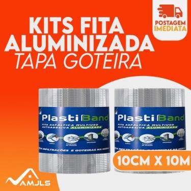 Imagem de Fita Aluminizada Tapa Goteira Previne Infiltrações e Repele Calor - Dp