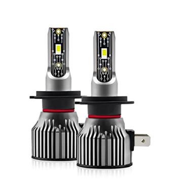 Imagem de Chusui Lâmpadas de farol de LED H7 IP68 à prova d'água Lâmpadas de farol de carro 6500K 120W 12000LM Faróis de LED brilhantes, 2 unidades