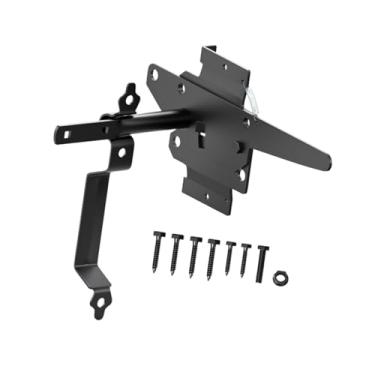 Imagem de WeiLaiKeQi Mola de trava de portão com travamento automático, trava de porta, suporte de poste, de portão de cerca para portas de galinheiro, portões de madeira, Style B