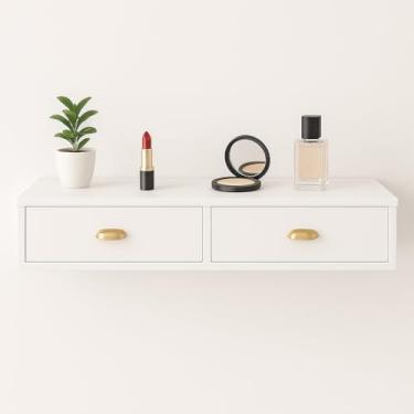 Imagem de Penteadeira Suspensa Compacta com 2 Gavetas E&A - Cores (BRANCO)