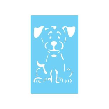 Imagem de Stencil De Parede Tamako Cachorro - 55 X 90Cm - Ref 341 - Stencil Tama